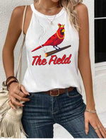 The Field Cardinal King Halter Tank - White