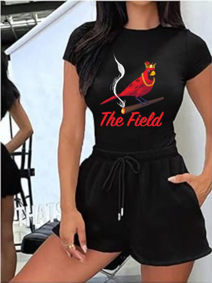 The Field Cardinal King Romper - Black