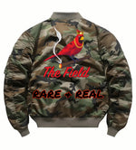 Rare and Real Camo Bomber Jacket - Back