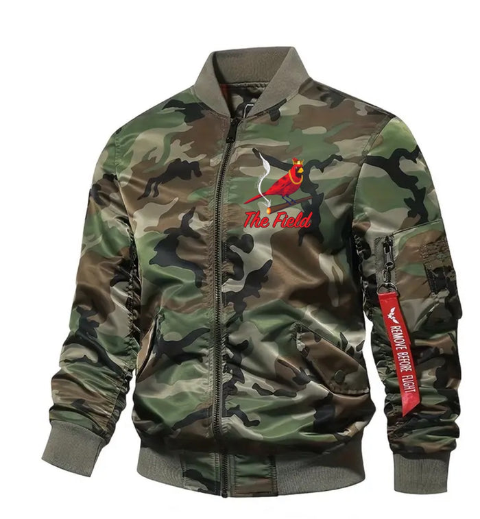 Rare and Real Camo Bomber Jacket - Front
